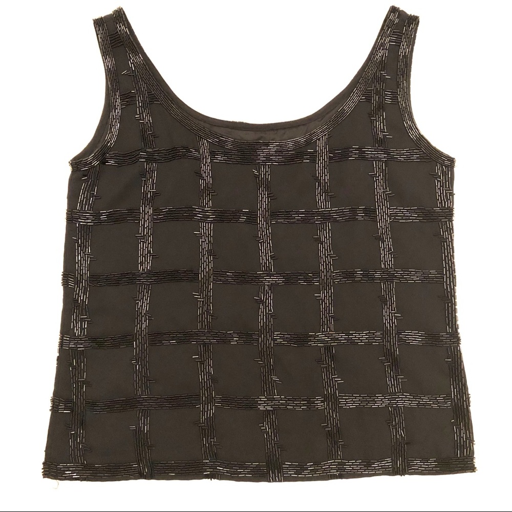 Vintage black sequin top.